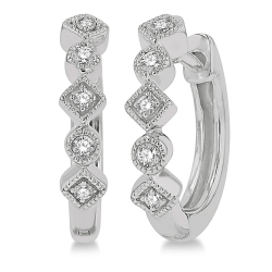 Diamond Huggie Earrings