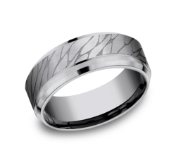 Grey Tantalum 8mm Wedding Band