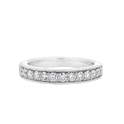 14k White Gold Diamond Wedding Band