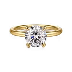 14k Yellow Gold Round Solitaire Semi Mount