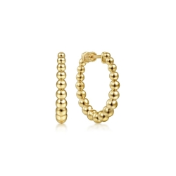 14K Yellow Gold 20mm Bujukan Classic Hoop Earrings