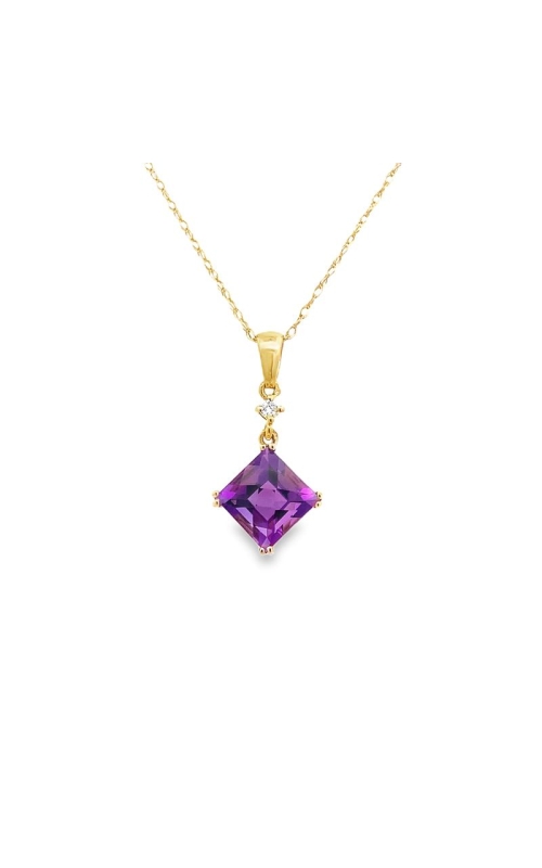 Amethyst and Diamond Pendant