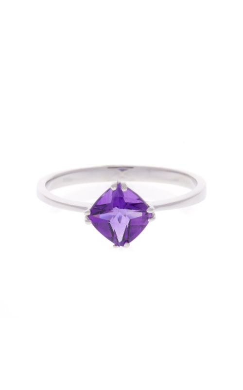 14K White Gold Amethyst Fashion Ring