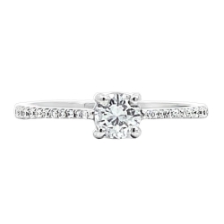 Round Diamond Center Engagement Ring