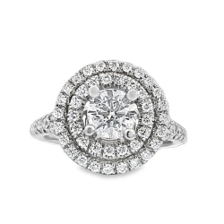 14K White Gold Diamond Engagement Ring