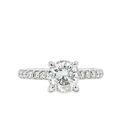 Round Diamond Engagement Ring w/ Hidden Halo