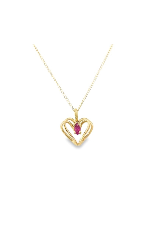 Estate Ruby Heart Pendant w/chain