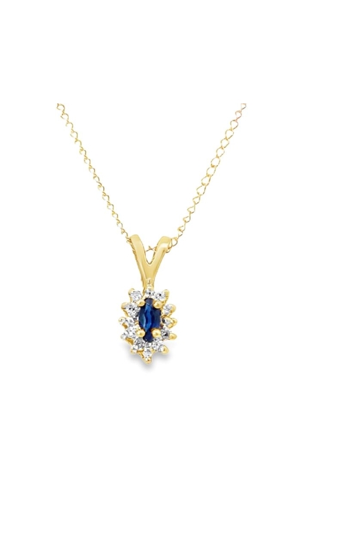 Estate Sapphire and Diamond Pendant w/chain