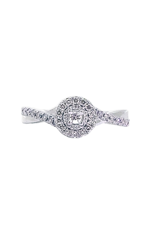 Diamond Twisted Halo Engagement Ring