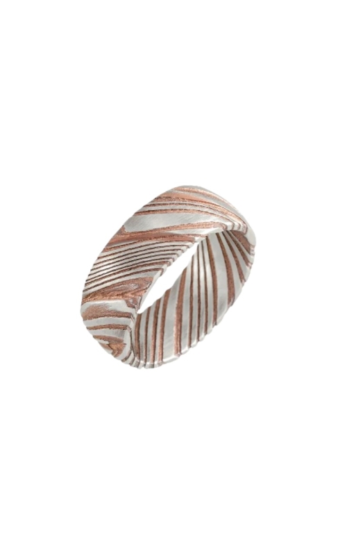 Damascus Steel 8 mm Flat Patterned Band