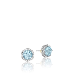 Tacor Sky Blue Topaz Silver Earrings