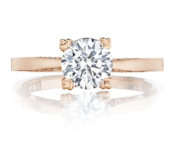 Tacori 18K Rose Gold Diamond Ring Semi-Mount