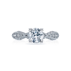 Tacori 18k White Gold Round Diamond Engagement Ring
